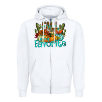 White fall pumpkin art Zipper Hoodie - CowhideDigitalArt