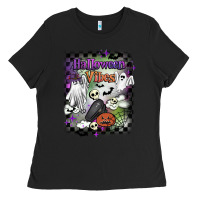 Black halloween vibes Ladies Tee - BarkalooDesign