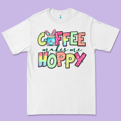 Coffee Makes Me Hoppy Easter Premium Tee Designed By Jasminsmagicworld