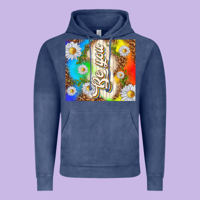 Be You With Daisies Vintage Hoodie Designed By Tumblerdesignbyshophia