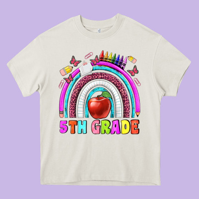 5 Th Grade Heavy Core Tee Designed By Bundleandbundleshop