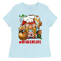 Baby Blue baker life gnome Ladies Tee - BarkalooDesign