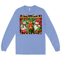 Colony Blue christmas snowman polar bear reindeer Long Sleeve Tee - CowGirlArtShop