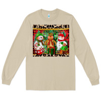 Mushroom christmas snowman polar bear reindeer Long Sleeve Tee - CowGirlArtShop