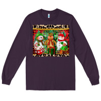 Plum christmas snowman polar bear reindeer Long Sleeve Tee - CowGirlArtShop