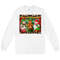 White christmas snowman polar bear reindeer Long Sleeve Tee - CowGirlArtShop