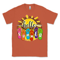 Copper hello summer with flip flops Classic Tee - NancyCooperArtShop