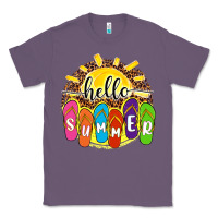 Lavender hello summer with flip flops Classic Tee - NancyCooperArtShop