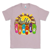 Lilac hello summer with flip flops Classic Tee - NancyCooperArtShop