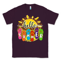 Plum hello summer with flip flops Classic Tee - NancyCooperArtShop