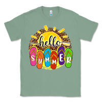 Sage hello summer with flip flops Classic Tee - NancyCooperArtShop
