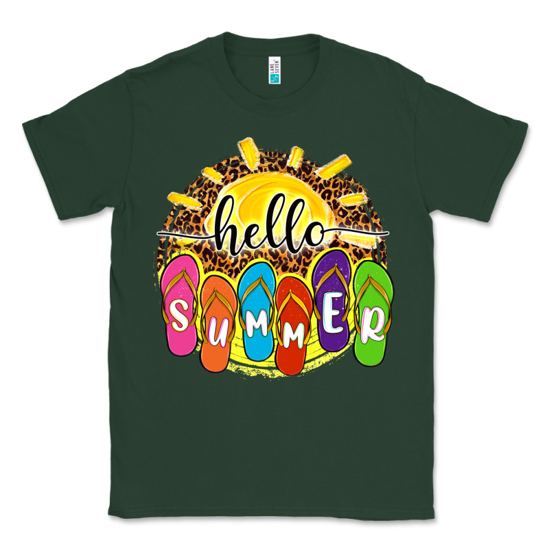 Hello Summer With Flip Flops Classic Tee by NancyCooperArtShop | Teevron