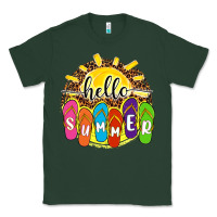 Sports Green hello summer with flip flops Classic Tee - NancyCooperArtShop