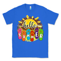 True Royal hello summer with flip flops Classic Tee - NancyCooperArtShop
