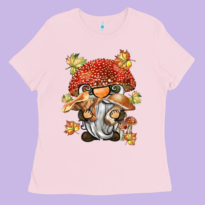 Mushroom Gnome Ladies Tee Designed By Barkaloodesign
