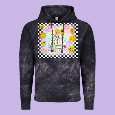 Too Many Kids Not Enough Caffeine Vintage Hoodie Designed By Tumblerdesignbyshophia
