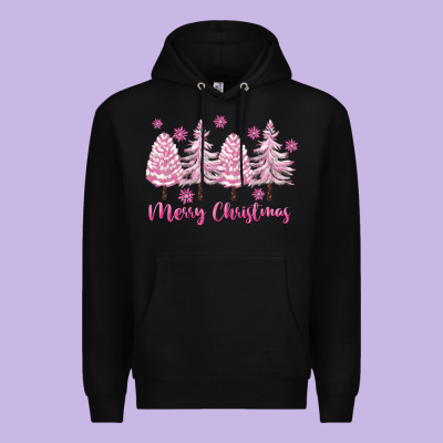 Merry Christmas Trees Premium Hoodie Designed By Fadigitalartstudio
