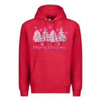 Cardinal Merry Christmas Trees Premium Hoodie - FaDigitalArtStudio