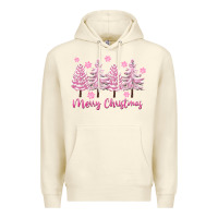 Sandshell Merry Christmas Trees Premium Hoodie - FaDigitalArtStudio