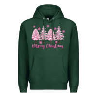 Sports Green Merry Christmas Trees Premium Hoodie - FaDigitalArtStudio