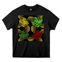 Black african and leaf seamless pattern Heavy Core Tee - BundleAndBundleShop