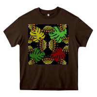 Chocolate Brown african and leaf seamless pattern Heavy Core Tee - BundleAndBundleShop