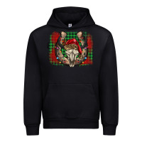 Black christmas horseshoe bull skull Urban Hoodie - BarkalooDesign