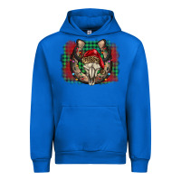 Cobalt christmas horseshoe bull skull Urban Hoodie - BarkalooDesign