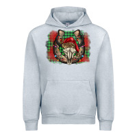Heather Grey christmas horseshoe bull skull Urban Hoodie - BarkalooDesign