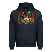 Navy christmas horseshoe bull skull Urban Hoodie - BarkalooDesign