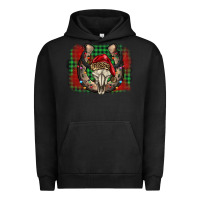 Pigment Black christmas horseshoe bull skull Urban Hoodie - BarkalooDesign
