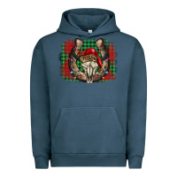 Pigment Midnight Navy christmas horseshoe bull skull Urban Hoodie - BarkalooDesign