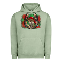 Pigment Oil Green christmas horseshoe bull skull Urban Hoodie - BarkalooDesign