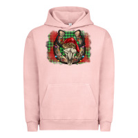 Pigment Salmon christmas horseshoe bull skull Urban Hoodie - BarkalooDesign