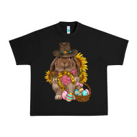 Black Western Rabbit with sunflowers Easter Day Urban Heavy Tee - HowdyJamesFarm
