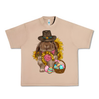Burro Western Rabbit with sunflowers Easter Day Urban Heavy Tee - HowdyJamesFarm