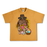 Peanut Butter Western Rabbit with sunflowers Easter Day Urban Heavy Tee - HowdyJamesFarm