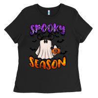 Black spooky season Ladies Tee - BarkalooDesign