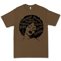 Cacao Womens Strong Black Woman Afro Message Premium Tee - lanVoArt