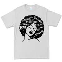 Dove Grey Womens Strong Black Woman Afro Message Premium Tee - lanVoArt