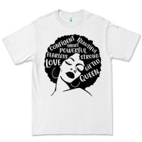 White Womens Strong Black Woman Afro Message Premium Tee - lanVoArt