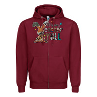 Burgundy Happy Easter Y'all Zipper Hoodie - CowhideDigitalArt