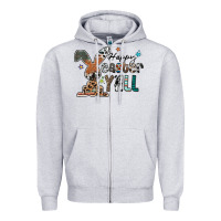 Heather Grey Happy Easter Y'all Zipper Hoodie - CowhideDigitalArt