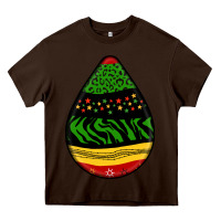 Chocolate Brown teardrop african pattern Heavy Core Tee - BundleAndBundleShop