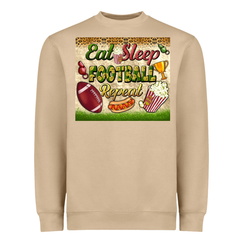 Eat Sleep Football Repeat Tumbler Heavyweight Sweatshirt by BundleAndBundleShop | Teevron