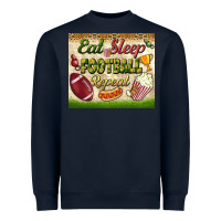Navy eat sleep football repeat tumbler Heavyweight Sweatshirt - BundleAndBundleShop
