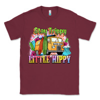 Burgundy stay trippy little hippy Classic Tee - NancyCooperArtShop
