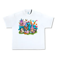 White Easter gnomies with truck Easter Day Urban Heavy Tee - HowdyJamesFarm