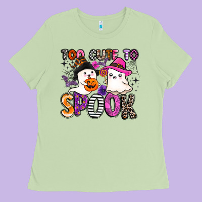 Too Cute To Spook Ladies Tee Designed By Barkaloodesign