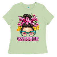 Matcha cancer warrior messy bun Ladies Tee - BarkalooDesign